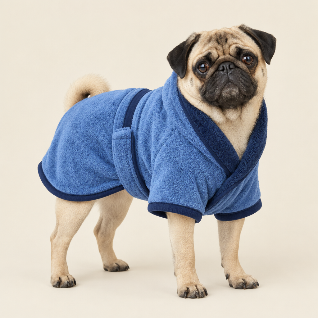 Blue Bathrobe - Warm Background