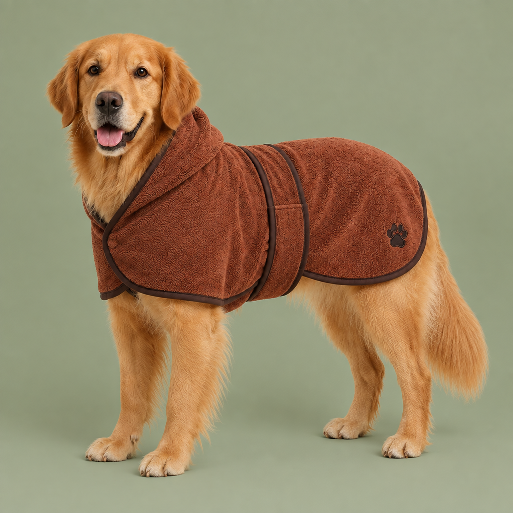 Brown Bathrobe - Warm Background